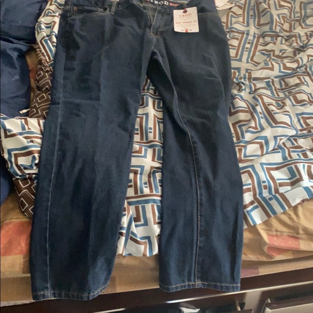 Slim straight jeans